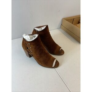 Lucky Brand  Womens heeled Ankle Boots Size US 9.5‎ Kantoah Brown Cut out